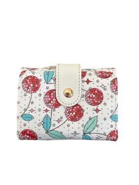 Blush Kiss- White Floral Disco Print Women's Wallet